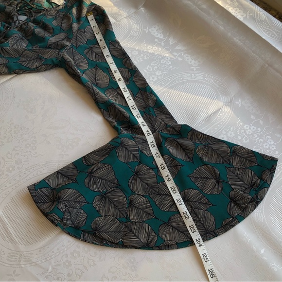 Mas Animale Overall Romper Women’s Size 36(XS/S) Green/Gray Long Flared Sleeves - Picture 11 of 16